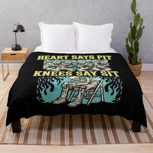 Item preview, Heart Says Pit Knees Say Sit Skeleton Mosh Pit Flames-10 designed and sold by AmoreDesignAns.