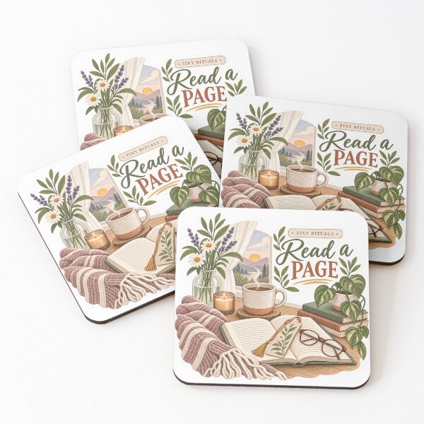Item preview, Tiny Rituals – Read a Page Cozy Book Lover Sticker designed and sold by ChicClicker.
