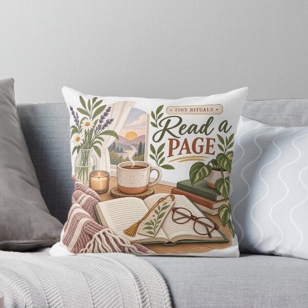Item preview, Tiny Rituals – Read a Page Cozy Book Lover Sticker designed and sold by ChicClicker.