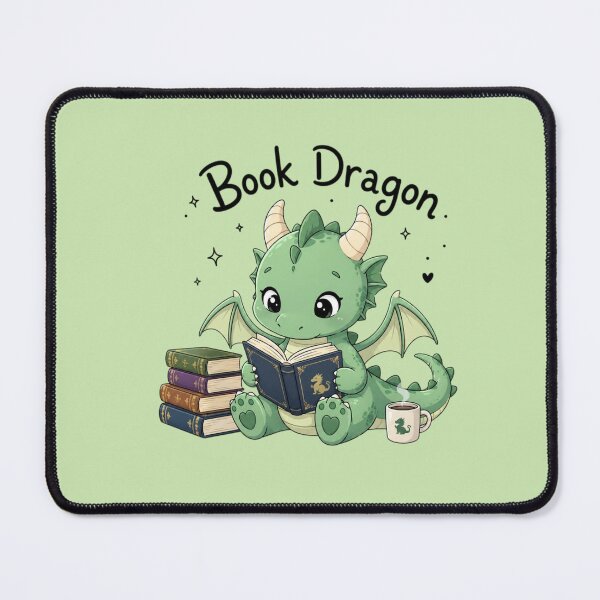 Item preview, Cute Book Dragon Reading – Fantasy Book Lover Dragon designed and sold by Sanika arts .