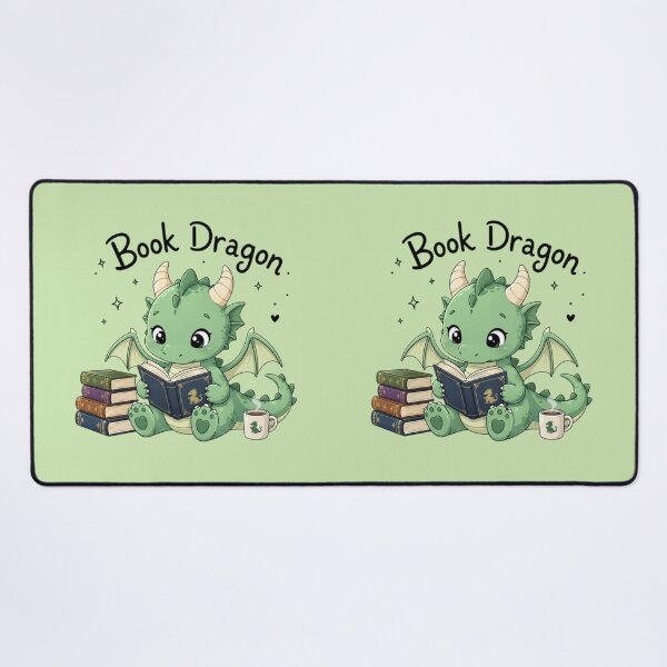 Item preview, Cute Book Dragon Reading – Fantasy Book Lover Dragon designed and sold by Sanika arts .