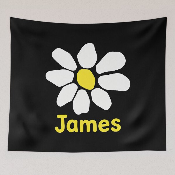 Item preview, James Daisy Flower Name Yellow Font-3 designed and sold by AmoreDesignAns.