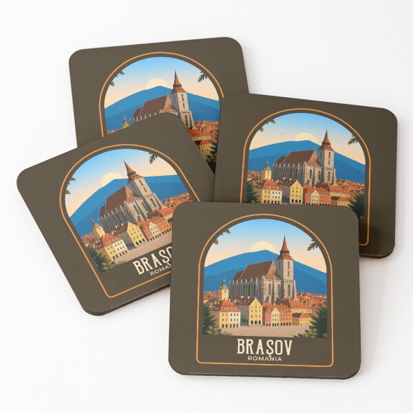 Item preview, Brașov Vintage Travel Illustration designed and sold by HomeLivingCo.
