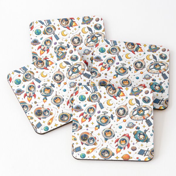 Item preview, space cats pattern designed and sold by alexrow.