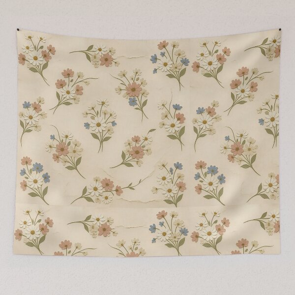 Item preview, Vintage Pressed Flower Floral Botanical Pattern designed and sold by ITCHAWAWAA.