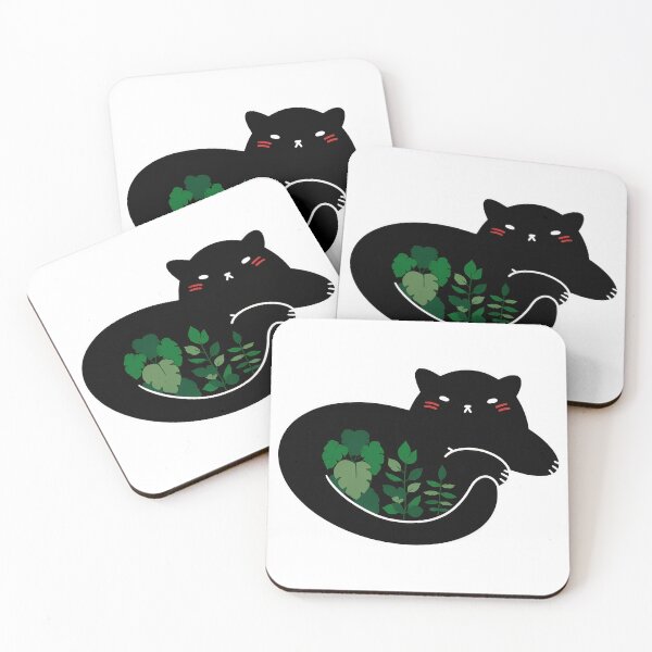 Item preview, Cat With Plants Illustration designed and sold by OlyvieArt.