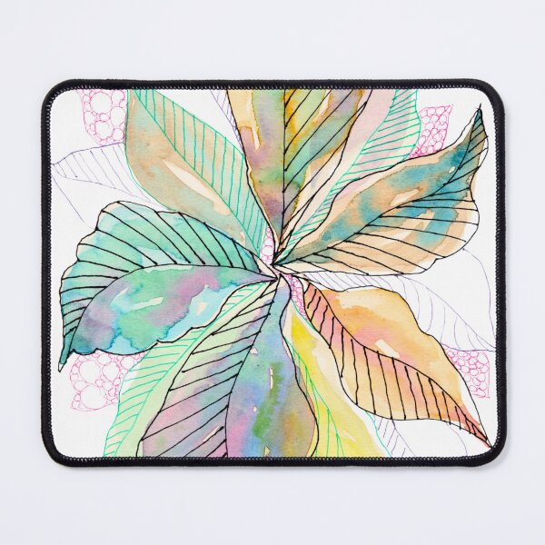 Item preview, Colourful Watercolour Leaves: Abstract Botanical Line Art designed and sold by ArithraStudio.