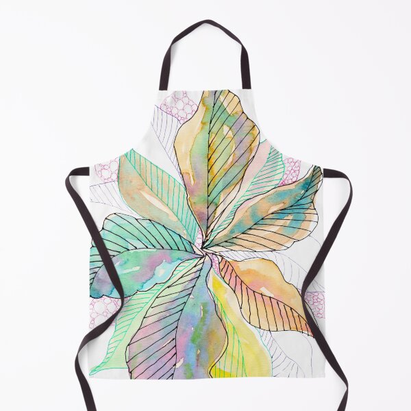 Item preview, Colourful Watercolour Leaves: Abstract Botanical Line Art designed and sold by ArithraStudio.