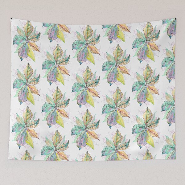 Item preview, Colourful Watercolour Leaves: Abstract Botanical Line Art designed and sold by ArithraStudio.