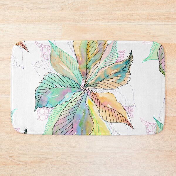 Item preview, Colourful Watercolour Leaves: Abstract Botanical Line Art designed and sold by ArithraStudio.