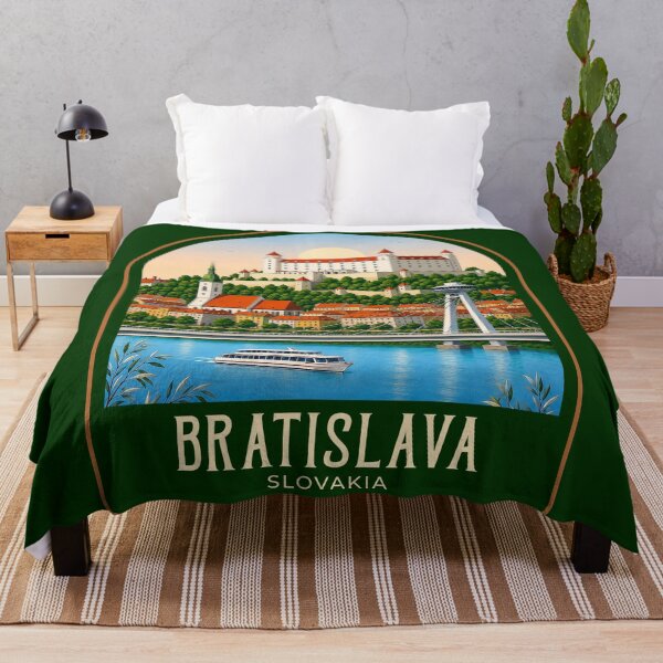 Item preview, Bratislava Vintage Travel Illustration designed and sold by HomeLivingCo.