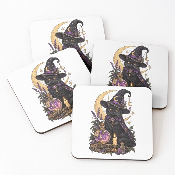 Item preview, Witchy Black Cat Magic – Mystical Cat  designed and sold by zenithviv.