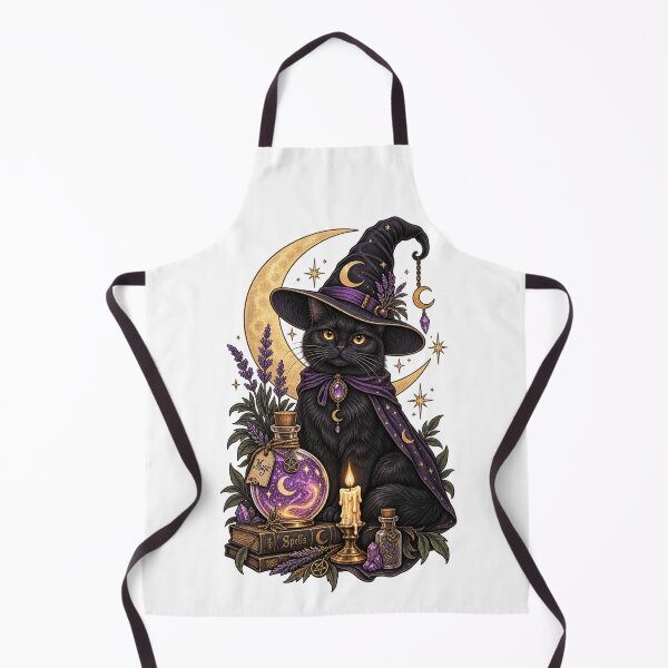 Item preview, Witchy Black Cat Magic – Mystical Cat designed and sold by zenithviv.