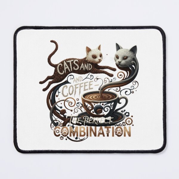 Item preview, Cats and Coffee – The Perfect Combination designed and sold by SkrabinhoArt.