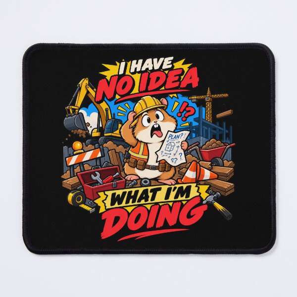 Item preview, Construction Hamster I Have No Idea What I'm Doing designed and sold by Gabriela Mihai.