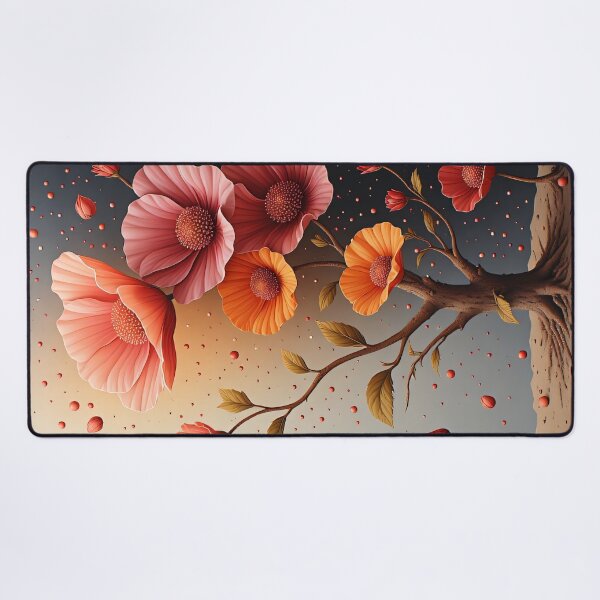 Item preview, A poppy tree in bloom, bathed in warm light. designed and sold by Mianku | Für das Leben.