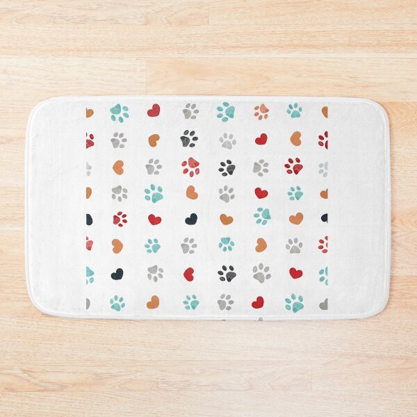 Item preview, Cute Paw Print and Heart Pattern designed and sold by OlyvieArt.