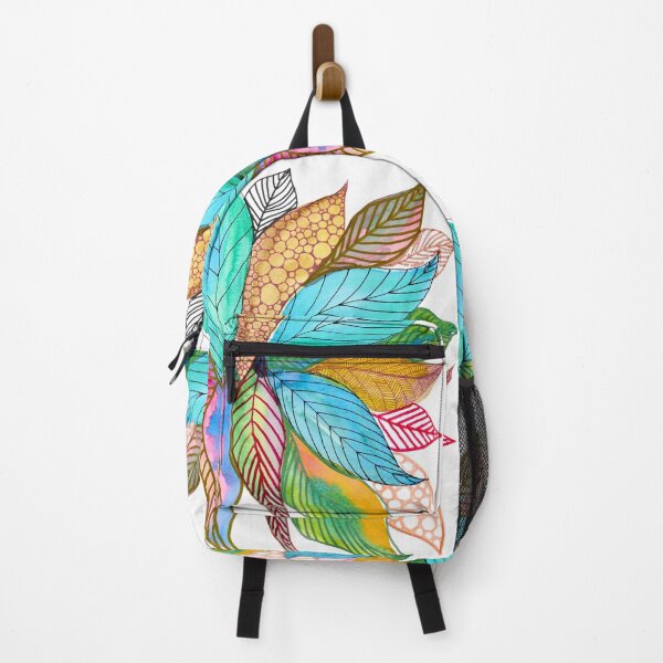 Item preview, Colourful Patterned Leaves: Abstract Watercolour Botanical Art designed and sold by ArithraStudio.
