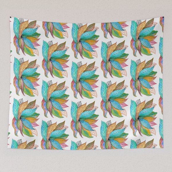 Item preview, Colourful Patterned Leaves: Abstract Watercolour Botanical Art designed and sold by ArithraStudio.