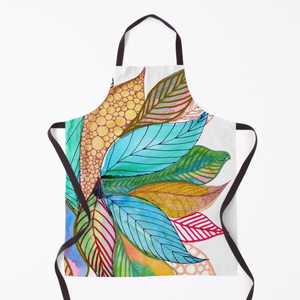 Item preview, Colourful Patterned Leaves: Abstract Watercolour Botanical Art designed and sold by ArithraStudio.