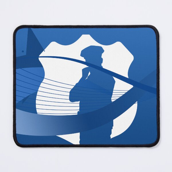 Item preview, Police Officer Badge Blue Silhouette Law Enforcement designed and sold by chaaval.