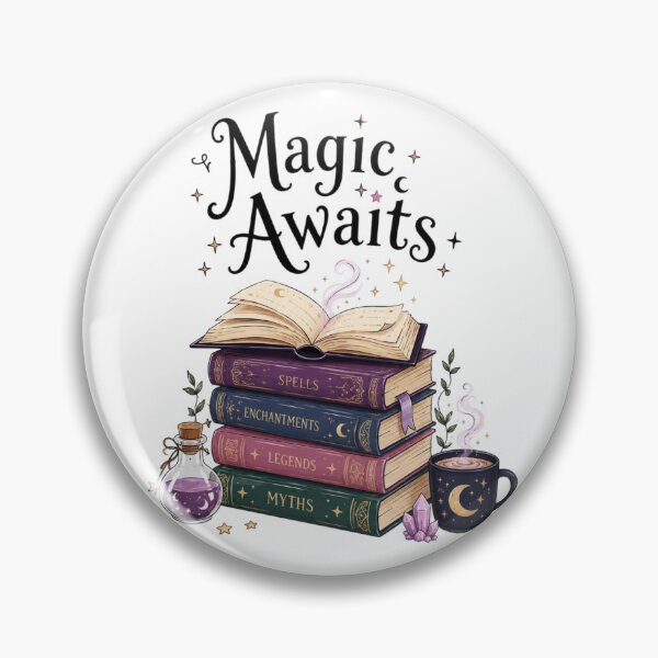 Item preview, Magic Awaits Fantasy Books – Cute Magical Reading Illustration designed and sold by Sanika arts .