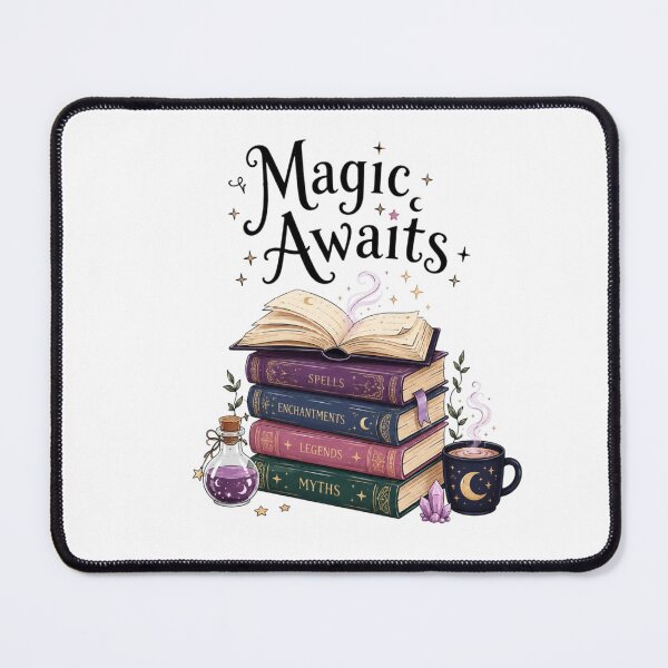 Item preview, Magic Awaits Fantasy Books – Cute Magical Reading Illustration designed and sold by Sanika arts .
