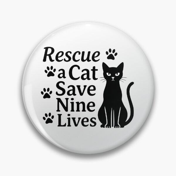 Item preview, Rescue a Cat Save Nine Lives Black Cat Paw Prints designed and sold by OlyvieArt.