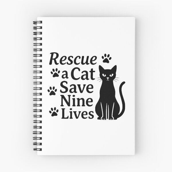 Item preview, Rescue a Cat Save Nine Lives Black Cat Paw Prints designed and sold by OlyvieArt.