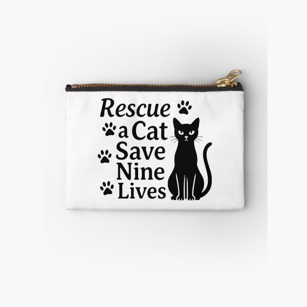 Item preview, Rescue a Cat Save Nine Lives Black Cat Paw Prints designed and sold by OlyvieArt.