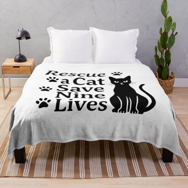 Item preview, Rescue a Cat Save Nine Lives Black Cat Paw Prints designed and sold by OlyvieArt.