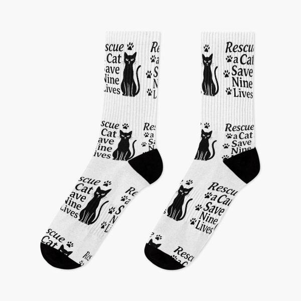 Item preview, Rescue a Cat Save Nine Lives Black Cat Paw Prints designed and sold by OlyvieArt.