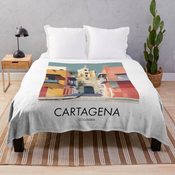 Item preview, Cartagena Colonial Street, Sunlit City Decor designed and sold by MarkedArtPrints.