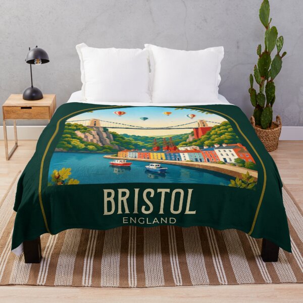 Artikelvorschau, Bristol Vintage Reiseillustration entworfen und verkauft von HomeLivingCo.