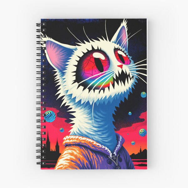 Item preview, Creepy Cute White Cat Portrait – Spooky Grunge Cat Art designed and sold by QQQueen.