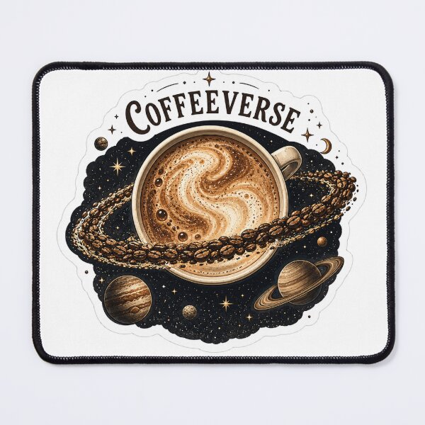 Item preview, Coffeeverse – Cosmic Coffee Planet & Coffee Bean Galaxy designed and sold by ChicClicker.