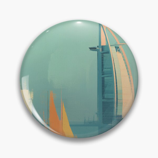 Item preview, Dubai Burj Al Arab, Painterly Travel Art designed and sold by MarkedArtPrints.