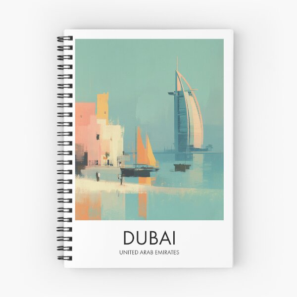 Item preview, Dubai Burj Al Arab, Painterly Travel Art designed and sold by MarkedArtPrints.