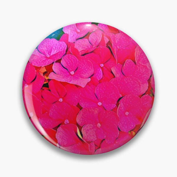 Item preview, Moody Electric Pink Hydrangea Flower Painting Impressionist Art designed and sold by BalkanBloom.