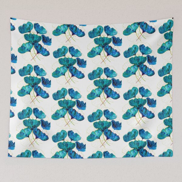 Item preview, Blue Ginkgo Biloba Leaves: Watercolour Botanical Art designed and sold by ArithraStudio.
