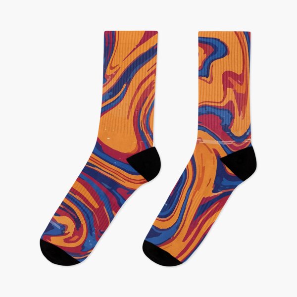 Item preview, Adversarial Orange Blue Swirl Glitch | Vibrant Abstract Data Art designed and sold by Uglyandcute.