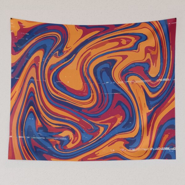 Item preview, Adversarial Orange Blue Swirl Glitch | Vibrant Abstract Data Art designed and sold by Uglyandcute.