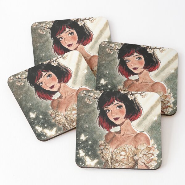 Item preview, Ethereal White Floral Fairy Cherry Blossom Antlers designed and sold by Hen-C-Art.