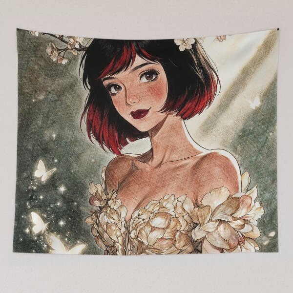 Item preview, Ethereal White Floral Fairy Cherry Blossom Antlers designed and sold by Hen-C-Art.