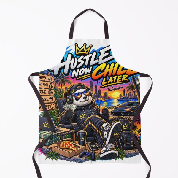Item preview, Funny Panda Shirt – Hustle Now Chill Later Money Motivation Lifestyle designed and sold by Molli98.