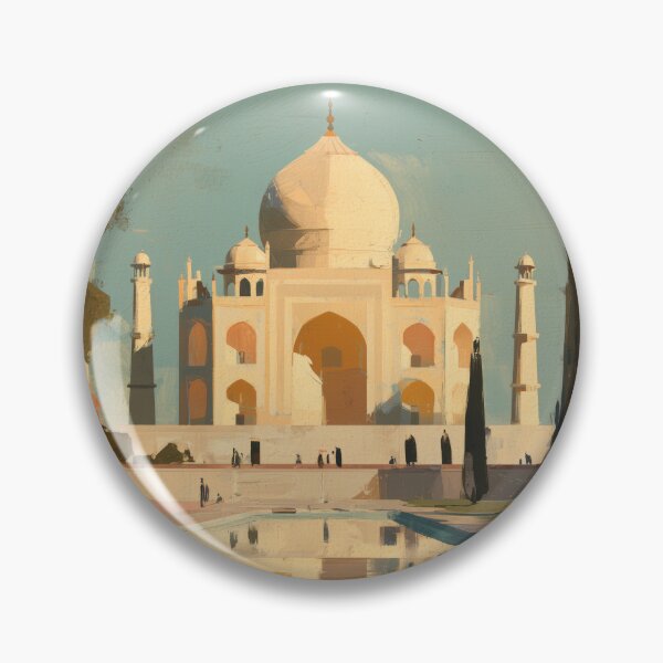 Item preview, Agra Taj Mahal, Painterly Travel Art designed and sold by MarkedArtPrints.