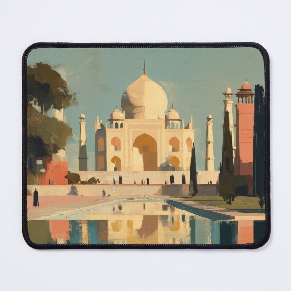 Item preview, Agra Taj Mahal, Painterly Travel Art designed and sold by MarkedArtPrints.