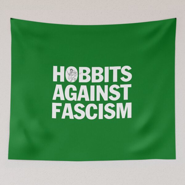 Aperçu de l'œuvre Les Hobbits contre le fascisme créée et vendue par claudiatoman.