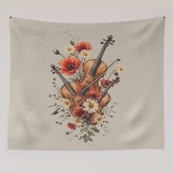 Item preview, Violin in Flowers – Music Is Power designed and sold by Art-Arcade6.