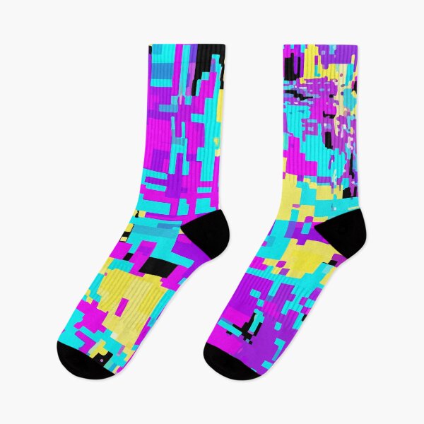 Item preview, Adversarial Magenta Cyan Glitch Noise | Vivid AI Data Burst Art designed and sold by Uglyandcute.